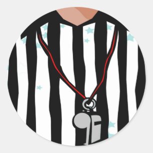 Referee T-shirts en geschenken. Ronde Sticker