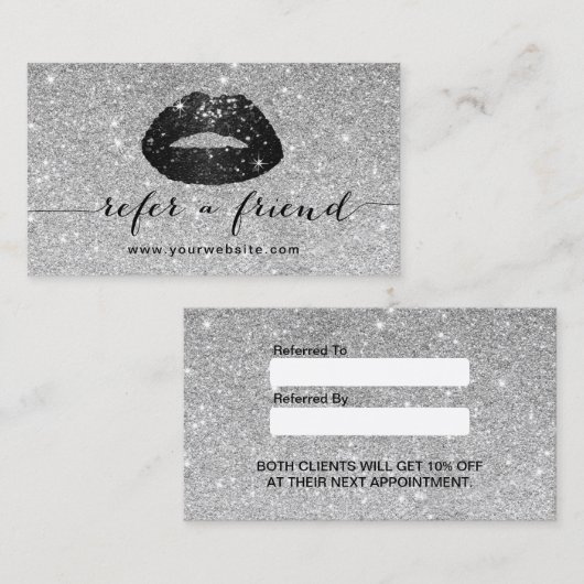 Référence argentée de lèvres de parties (Devant / Derrière)