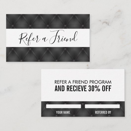 Référence Arrière - plan d'Upholstery noir (Devant / Derrière)