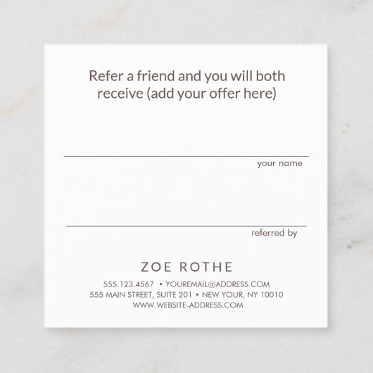 Référence client Marbre blanc simple (Dos)