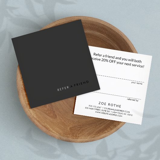 Référence client Noir simple et moderne