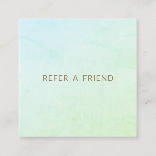 Référence client simple Aqua Green (Devant)