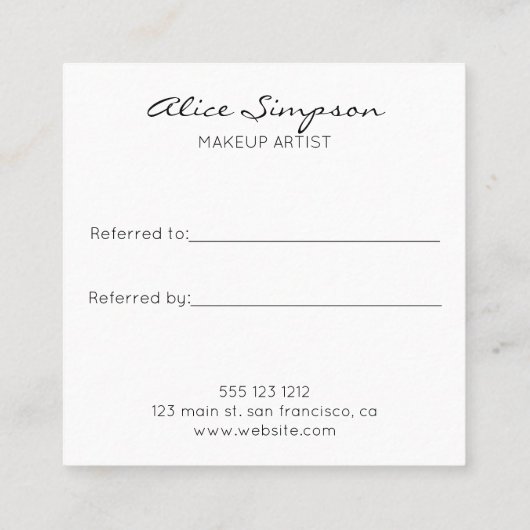 Référence moderne minimaliste (Dos)