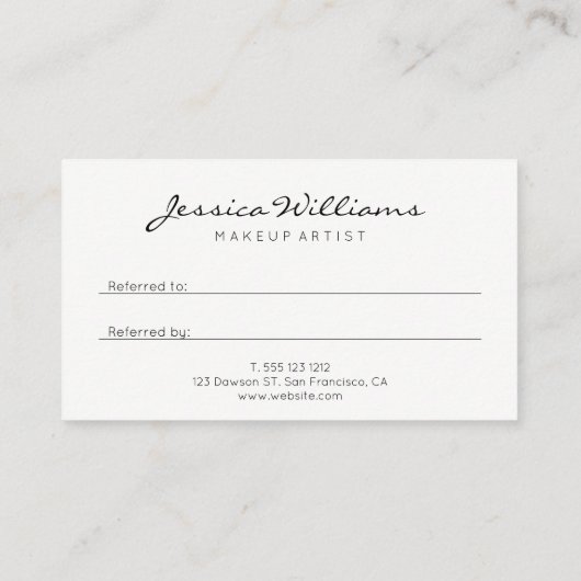 Référence moderne minimaliste (Dos)