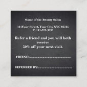 Référence noire et blanche élégante simple (Dos)