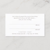 Référence simple et élégante de fidélité client (Dos)