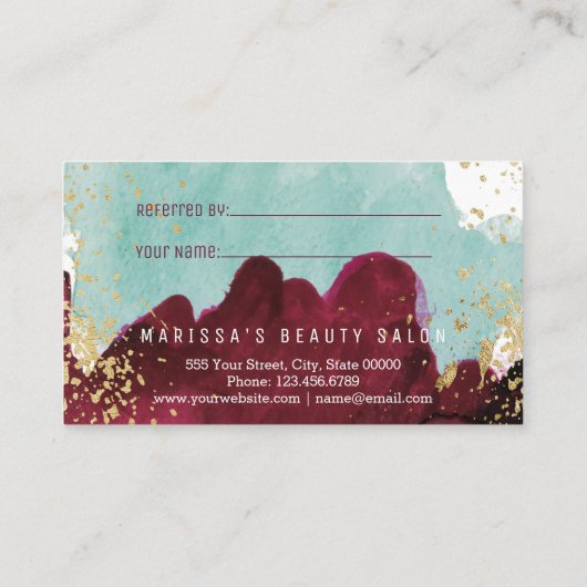 Référence turquoise rouge de fidélité d'or (Dos)