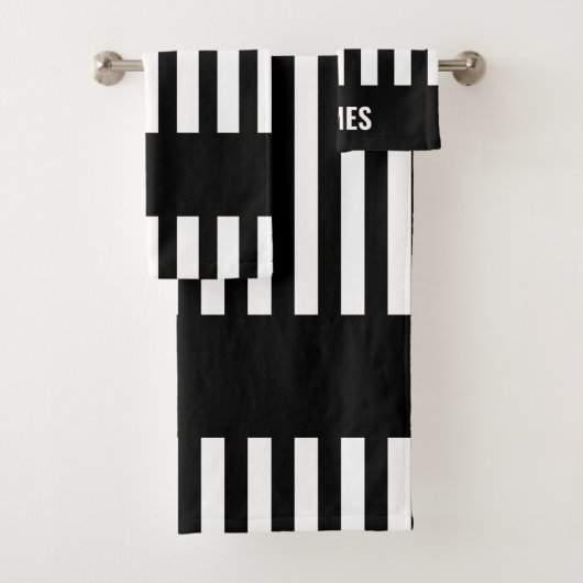 Référence Zebra Stripe Serviette Set personnalisé (En situation)