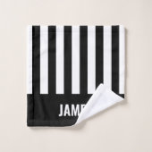 Référence Zebra Stripe Serviette Set personnalisé (Gant de toilette)