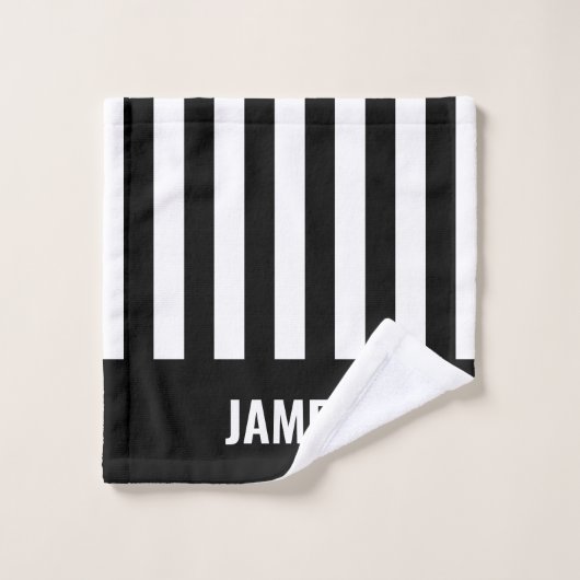 Référence Zebra Stripe Serviette Set personnalisé (Gant de toilette)
