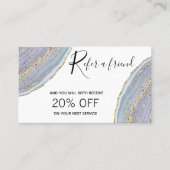 Référencement Agate de géode Lavande d'or moderne - Carte de réf (Devant)