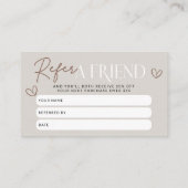 Référencement Boho Moderne Référer Une Carte Coupon De Réduction (Dos)