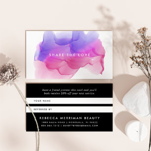 Référencement Boulot d'aquarelle Magenta   Carte de recommandati