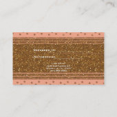 Référencement Carte cliente de parrainage Peachy Pink & Gold Con (Dos)