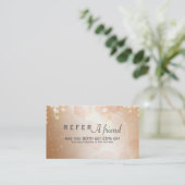 Référencement Carte cliente de parrainage Tan Coral & Cream Glam (Debout devant)