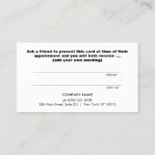 Référencement Carte d'aiguillage client du salon de coiffure pou (Dos)