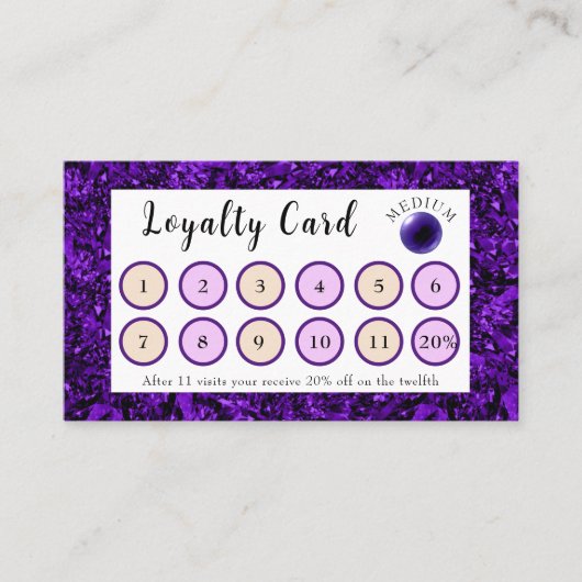 Référencement Carte de fidélité Amethyst & Amethyst Crystal Ball (Devant)