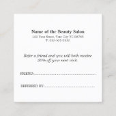 Référencement Carte de Motif rose simple et élégante (Dos)