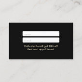 Référencement Carte de parrainage | Artiste maquillage des lèvre (Dos)