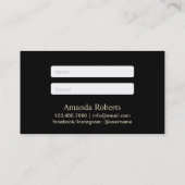 Référencement Carte de parrainage | Artiste maquillage géométriq (Dos)