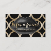 Référencement Carte de parrainage | Artiste maquillage géométriq (Devant)