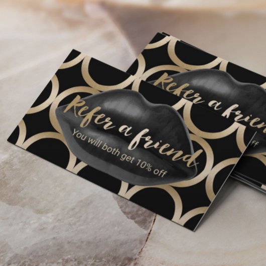 Référencement Carte de parrainage | Artiste maquillage géométriq