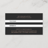Référencement Carte de parrainage avec logo or rose (Dos)