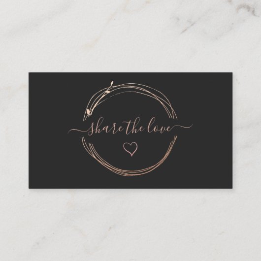 Référencement Carte de parrainage avec logo or rose (Devant)