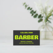 Référencement Carte de parrainage Barber QR (Debout devant)