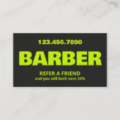 Référencement Carte de parrainage Barber QR (Devant)