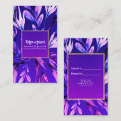 Référencement Carte de parrainage botanique aquarelle violette (Devant / Derrière)