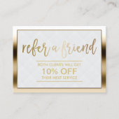 Référencement Carte de parrainage | Cadre Or Moderne (Devant)