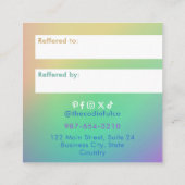 Référencement Carte de parrainage carré dégradé (Dos)
