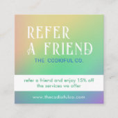 Référencement Carte de parrainage carré dégradé (Devant)