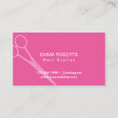 Référencement Carte de parrainage | Cheveux de ciseau rose et ar (Dos)