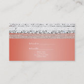 Référencement Carte de parrainage Chic Coral Peach Dipped Bling (Dos)