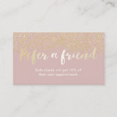 Référencement Carte de parrainage | Chic Gold Confetti Dots Dust (Devant)