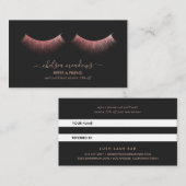 Référencement Carte de parrainage Cils Rose Gold (Devant / Derrière)
