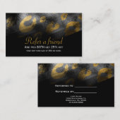 Référencement Carte de parrainage client ombres noires et imprim (Devant / Derrière)