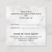 Référencement Carte de parrainage de luxe moderne pour salon et (Dos)
