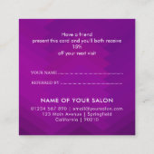 Référencement Carte de parrainage de luxe moderne pour salon & s (Dos)