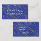 Référencement Carte de parrainage de salon à rayures de marbre m (Devant / Derrière)