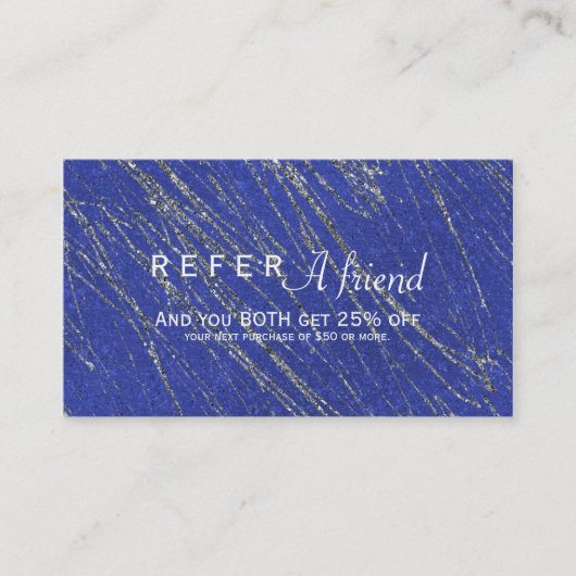 Référencement Carte de parrainage de salon à rayures de marbre m (Devant)