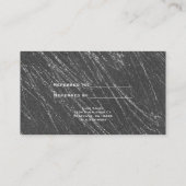 Référencement Carte de parrainage de salon à rayures de marbre m (Dos)