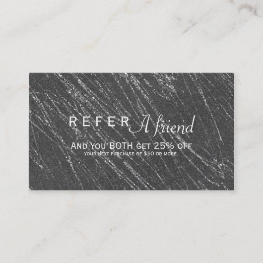 Référencement Carte de parrainage de salon à rayures de marbre m (Devant)