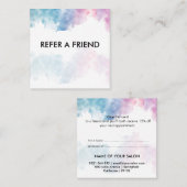 Référencement Carte de parrainage de salon de luxe à paillettes (Devant / Derrière)