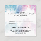Référencement Carte de parrainage de salon de luxe à paillettes (Dos)