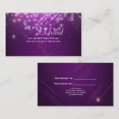 Référencement Carte de parrainage du salon Purple Sparkle Lights (Devant / Derrière)
