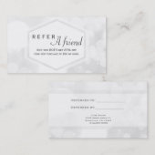 Référencement Carte de parrainage du salon White Glamour Lights (Devant / Derrière)