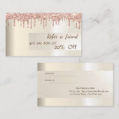 Référencement Carte de Parrainage Elegant Glitter Drips (Devant / Derrière)
